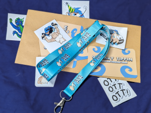 Otterly Tiffin Merch Drop [Stickers and Lanyard]